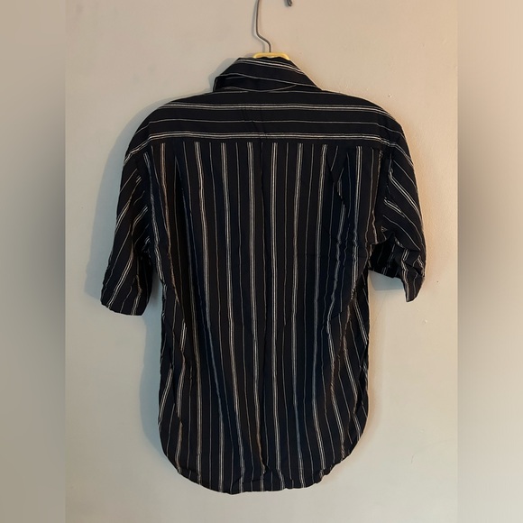 Sandro Paris blue striped button up top. ?unisex. Label XS. So cute! - Picture 4 of 7